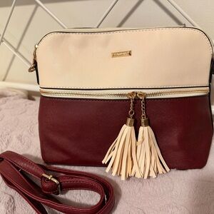 Aldo Two-Tone Crossbody Bag with Tassels